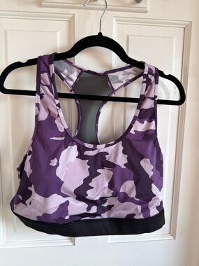 LuLaRoe Purple Camo Racerback Sports Bra